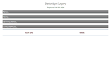 Tablet Screenshot of denbridge-surgery.org.uk